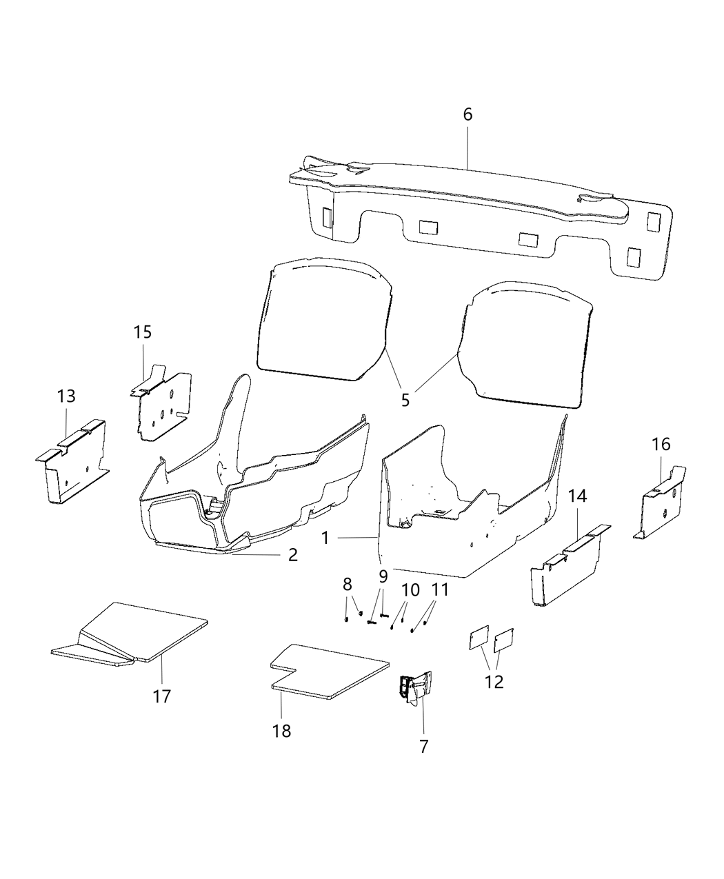 Mopar 82213560 Mat Kit-Floor - Front