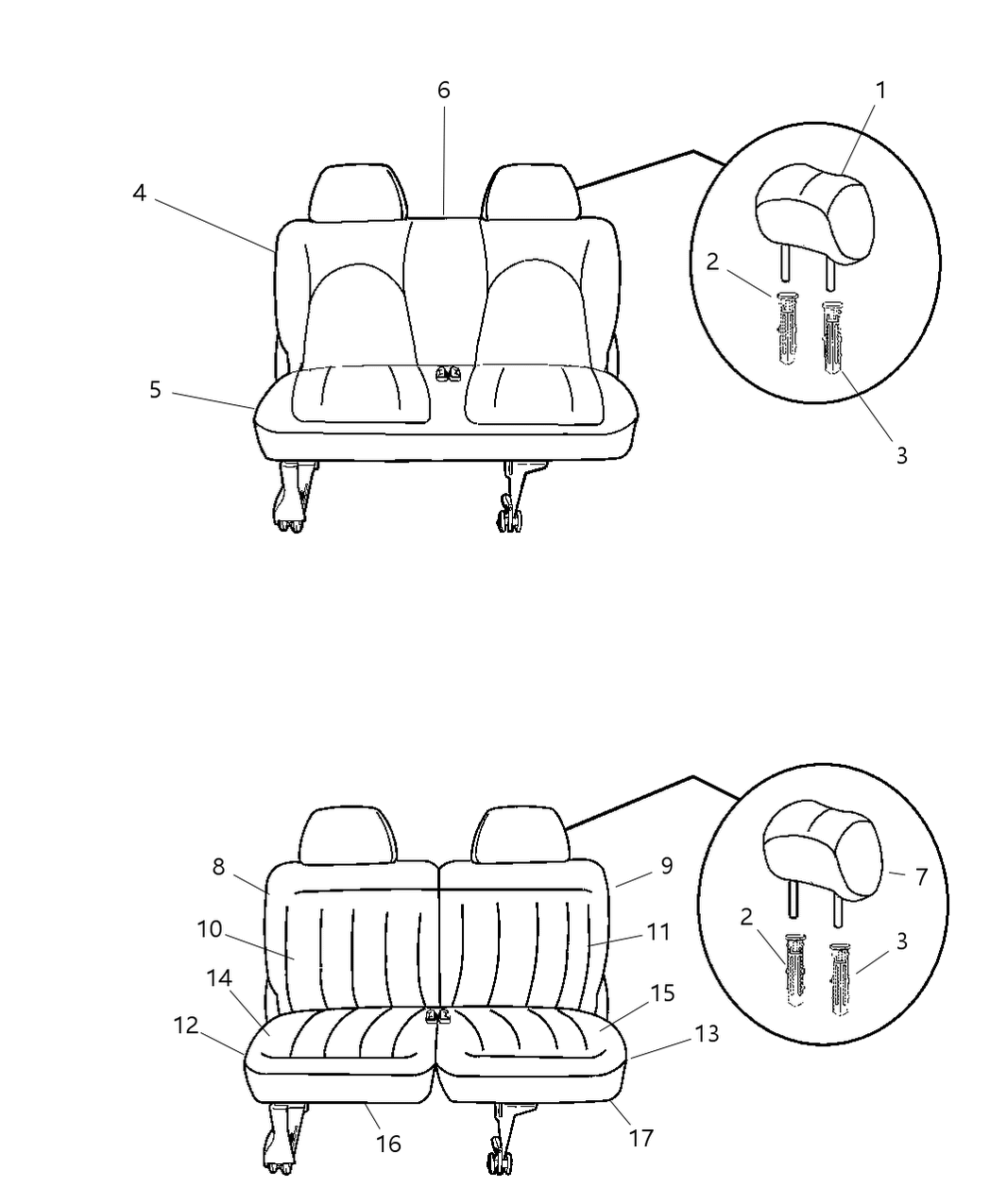 Mopar WS381L5AB Seat-Rear