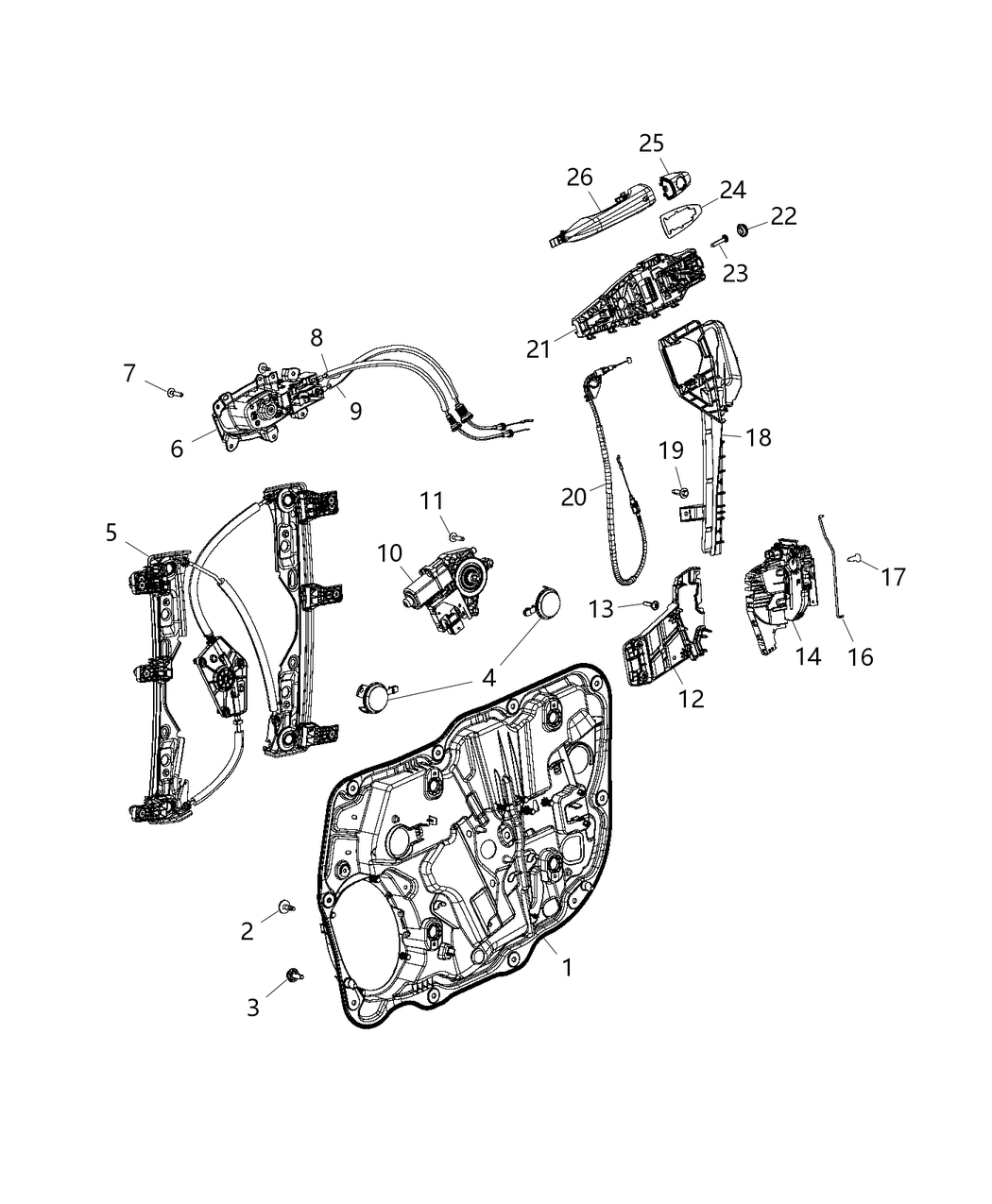 Mopar 5SV52NRVAB Cap-Door Handle