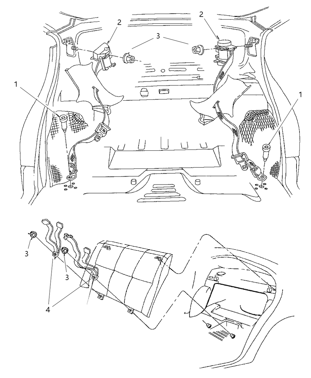 Mopar PP831JKAC Rear Seat Belt