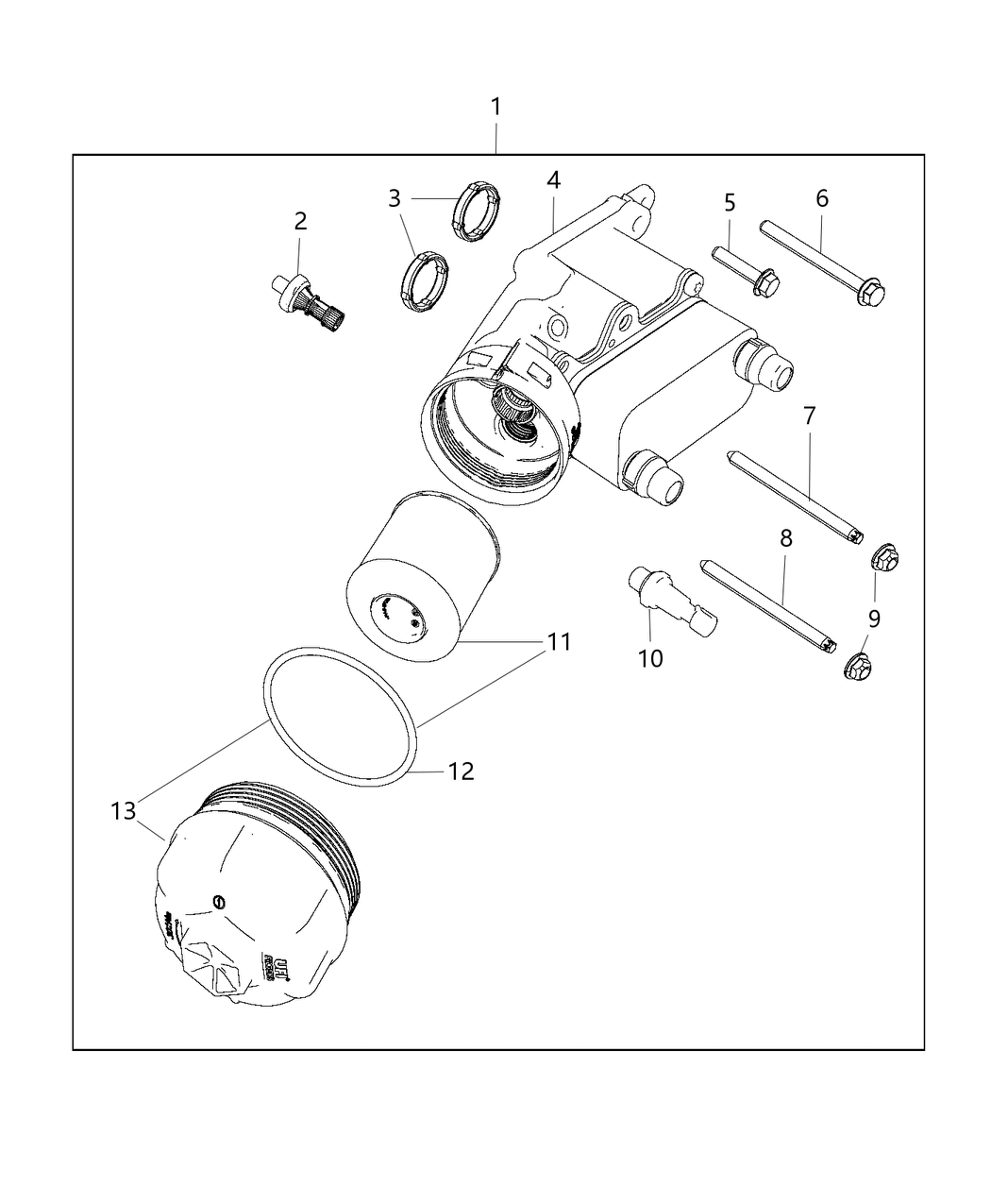 Mopar 68096455AA O Ring-Oil Filter Cap