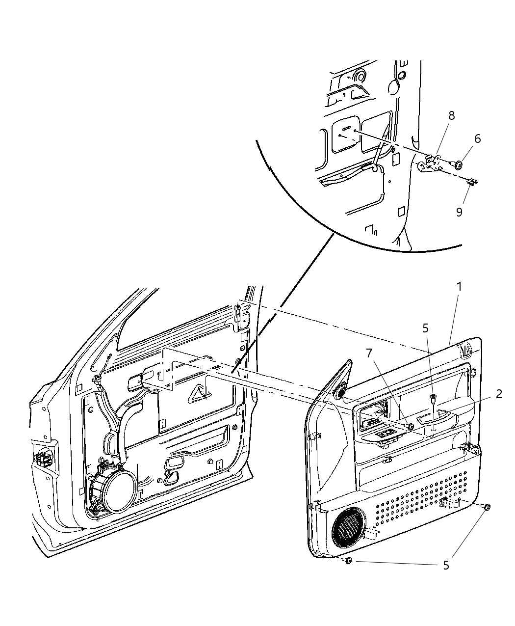 Mopar 5KN991JJAC Panel-Front Door Trim