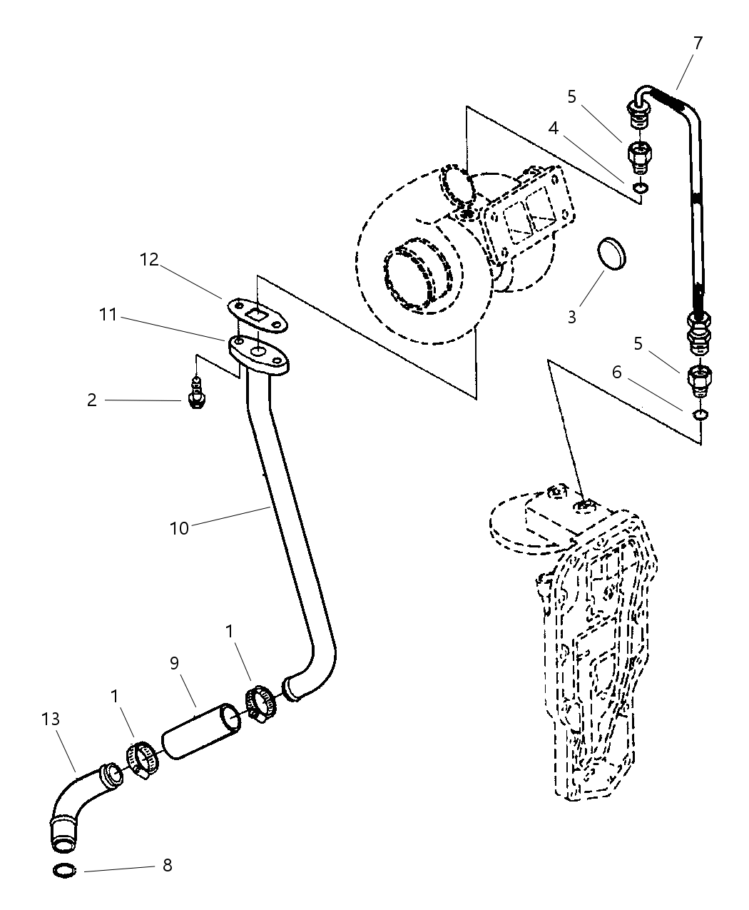 Mopar 4429183 Hose-Turbo Oil Drain