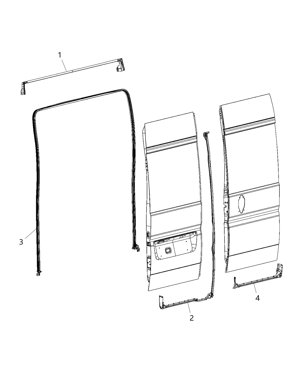 Mopar 68472320AA WEATHERST-Cargo Door