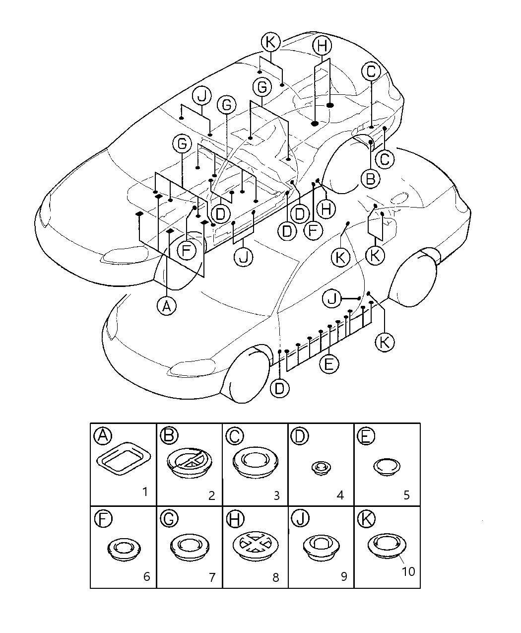 Mopar MU000291 Plug-Floor