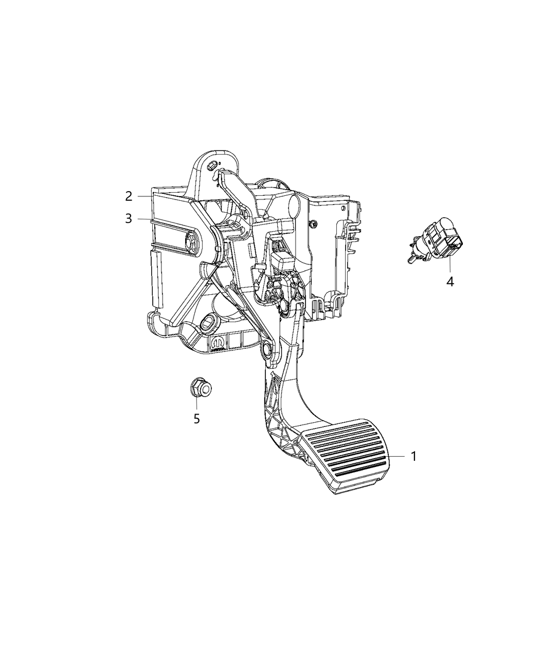Mopar 68319941AA Pedal-Brake And Clutch