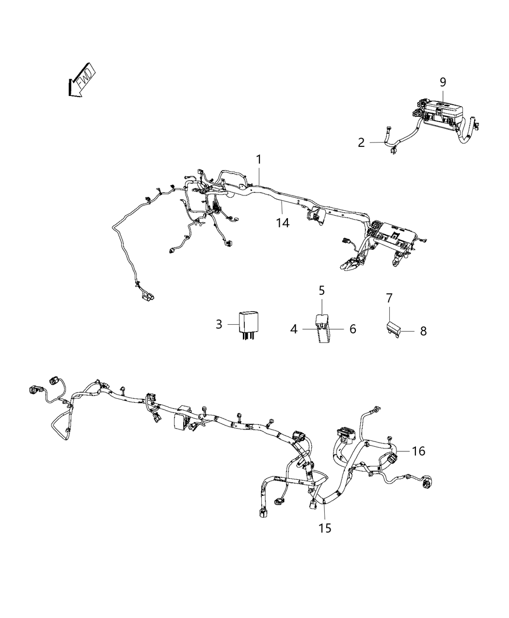 Mopar 52112145AC Wiring-Dash