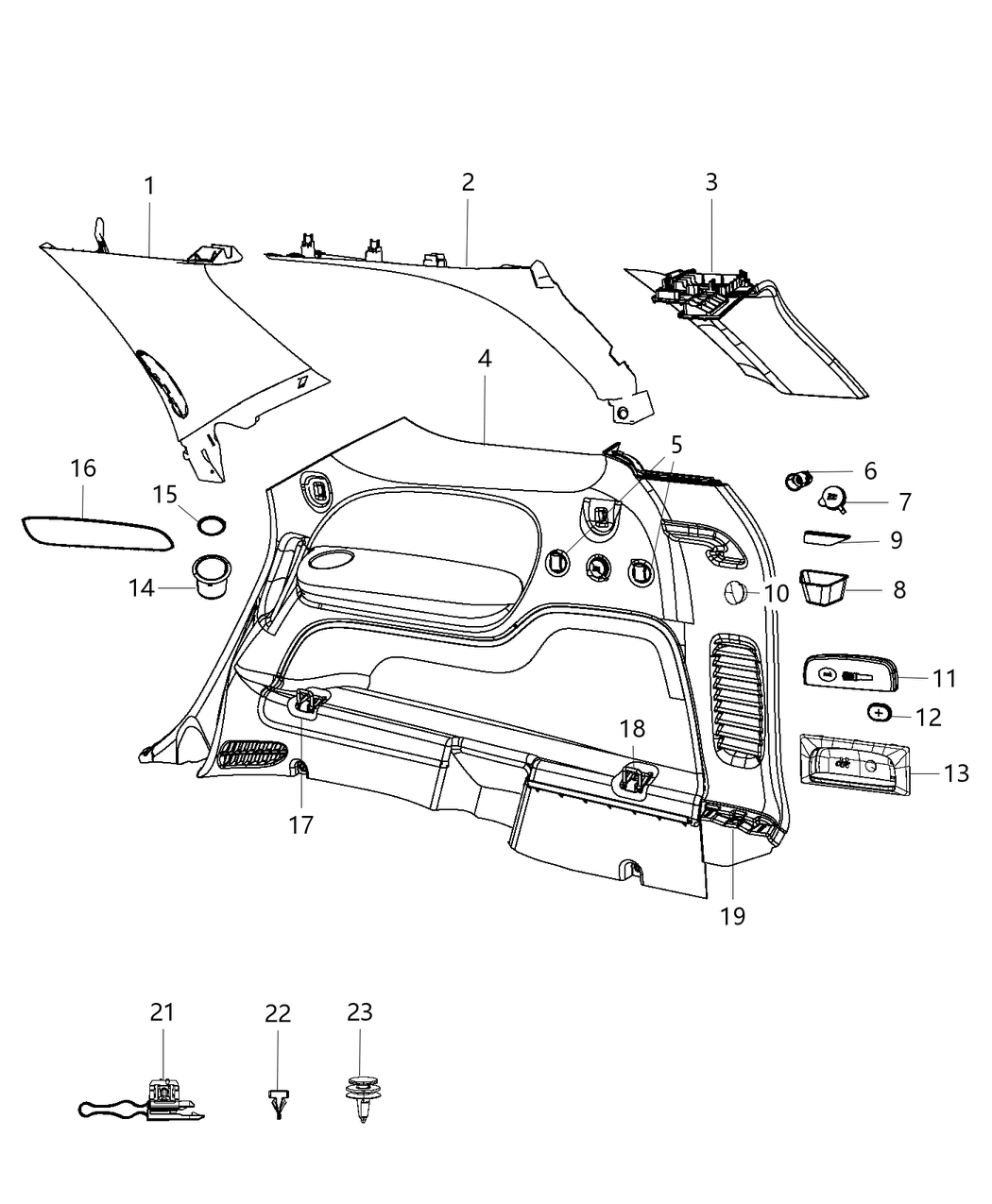 Mopar 5MJ031XLAC Panel-Rear Quarter Right