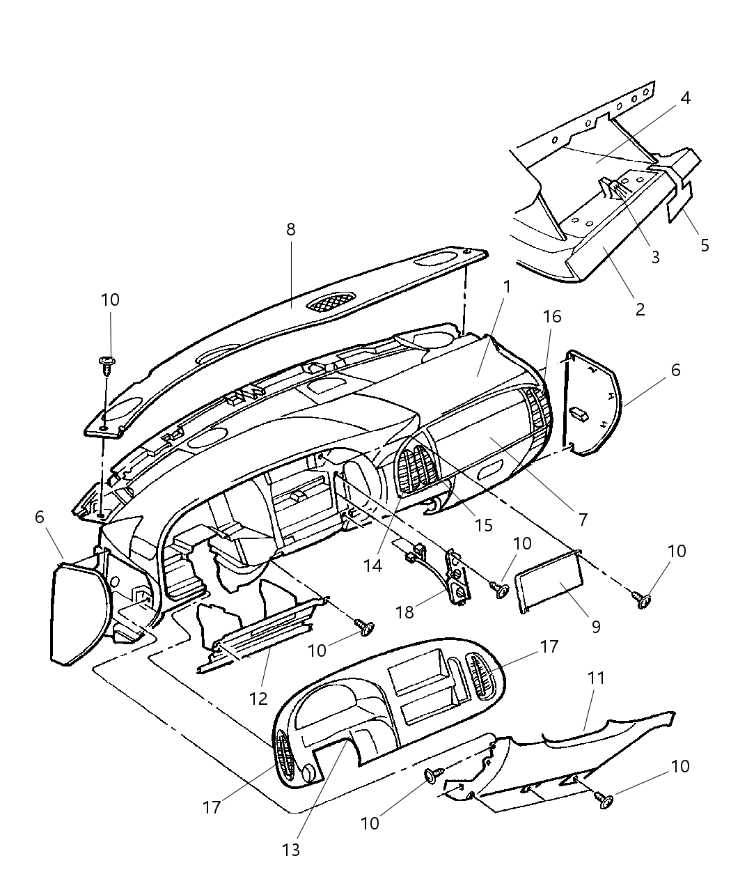 Mopar 5EW35DX9AJ Cover Instrument Panel