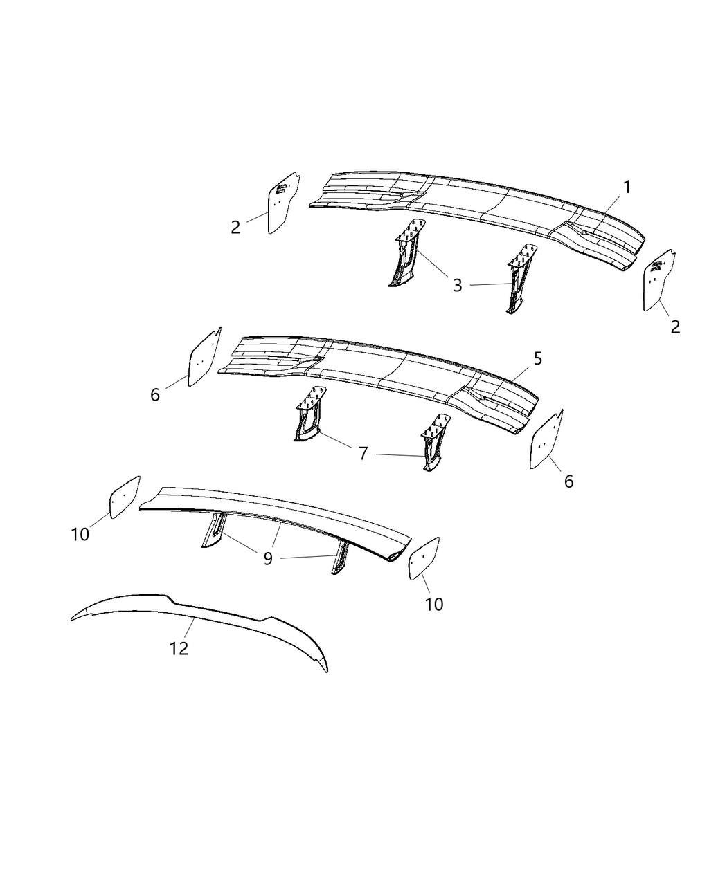 Mopar 68324045AA Plate Kit-TAILGATE Wing