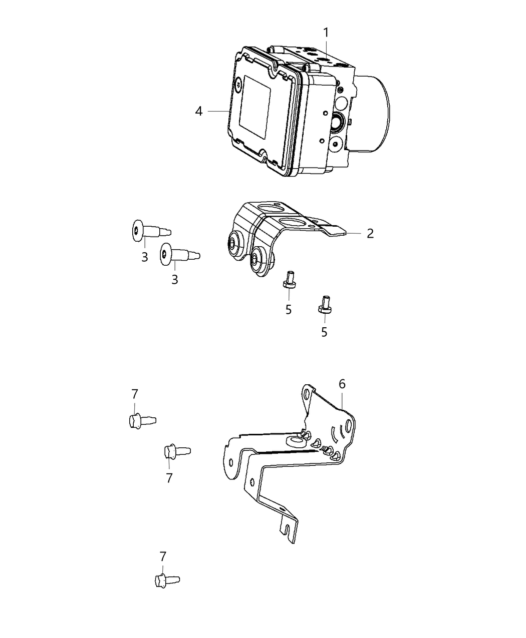 Mopar 4779729AD Bracket-Hydraulic Control Unit