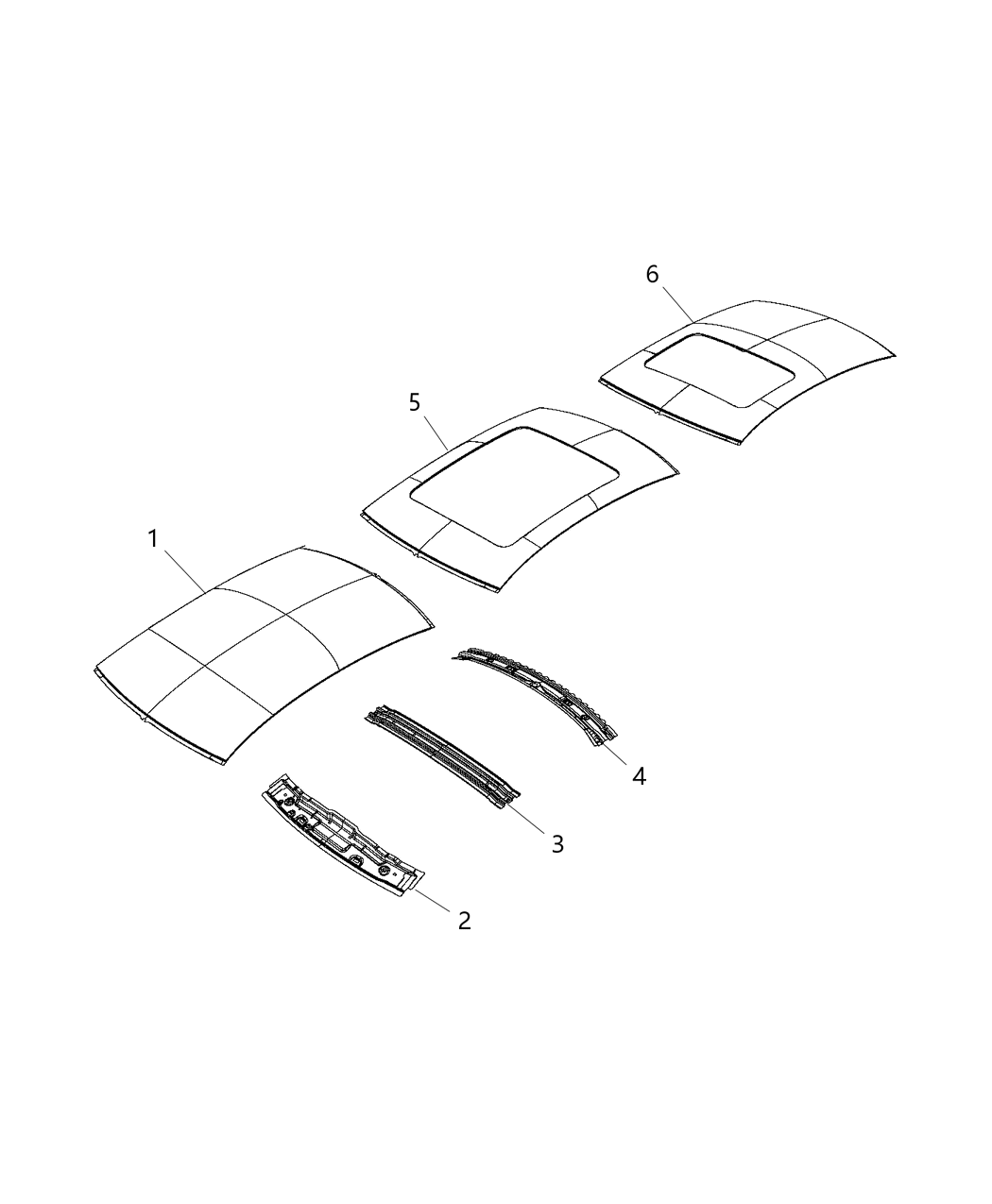 Mopar 68104591AD Header-Roof Front