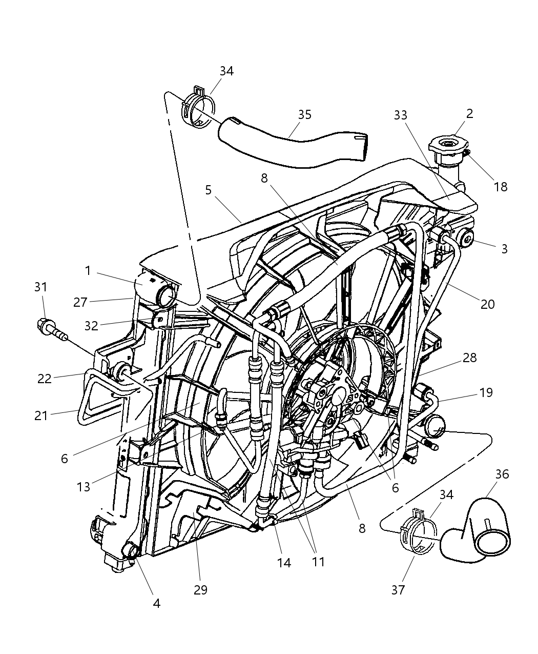 Mopar 52079862AA Tube-Oil Cooler