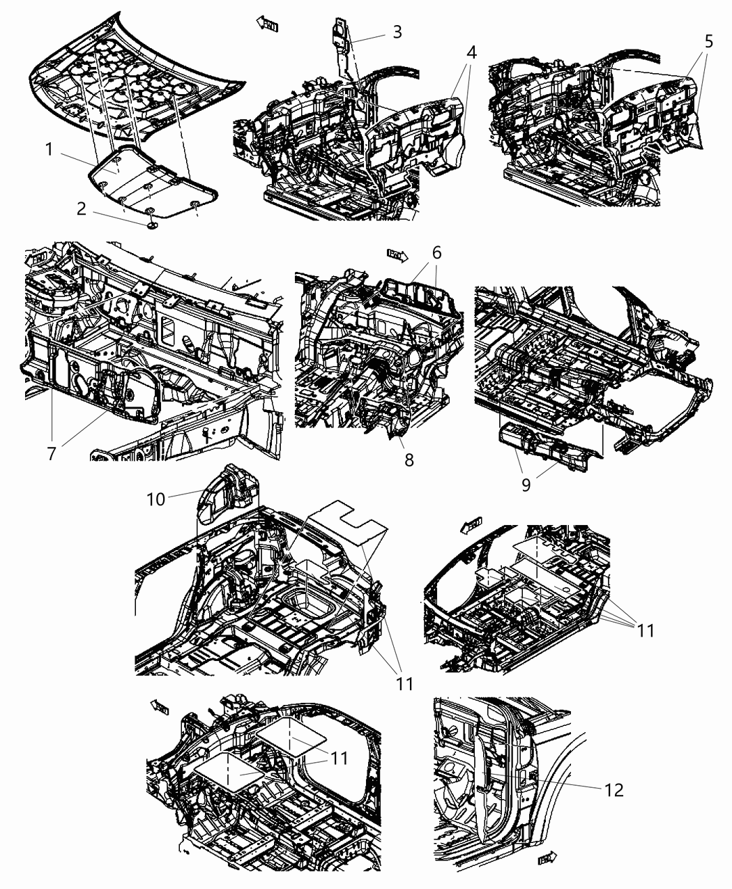 Mopar 5023874AA SILENCER-WHEELHOUSE