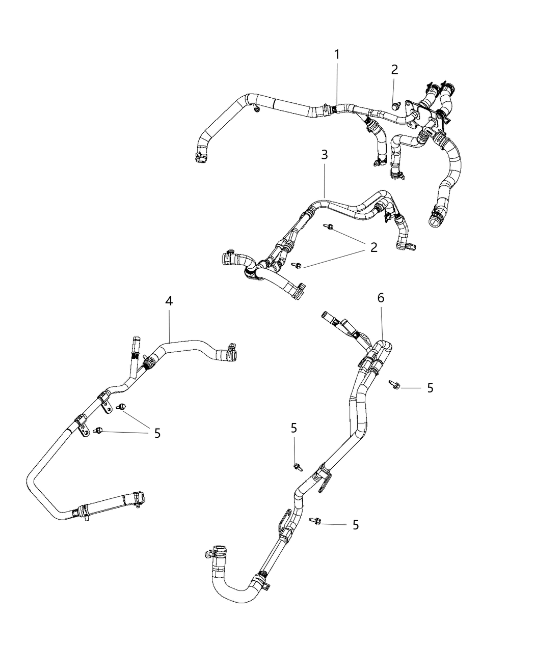 Mopar 68251578AB Hose-Heater Supply And Return