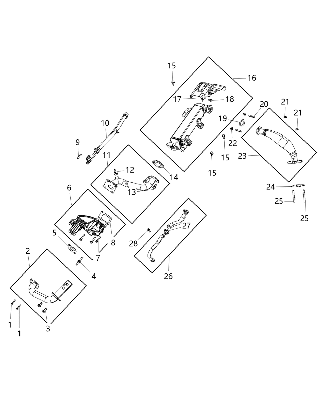 Mopar 4627651AB Tube-EGR Valve To Cooler