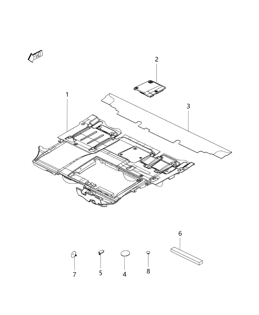 Mopar 5MJ38LDUAF Carpet-Front Floor