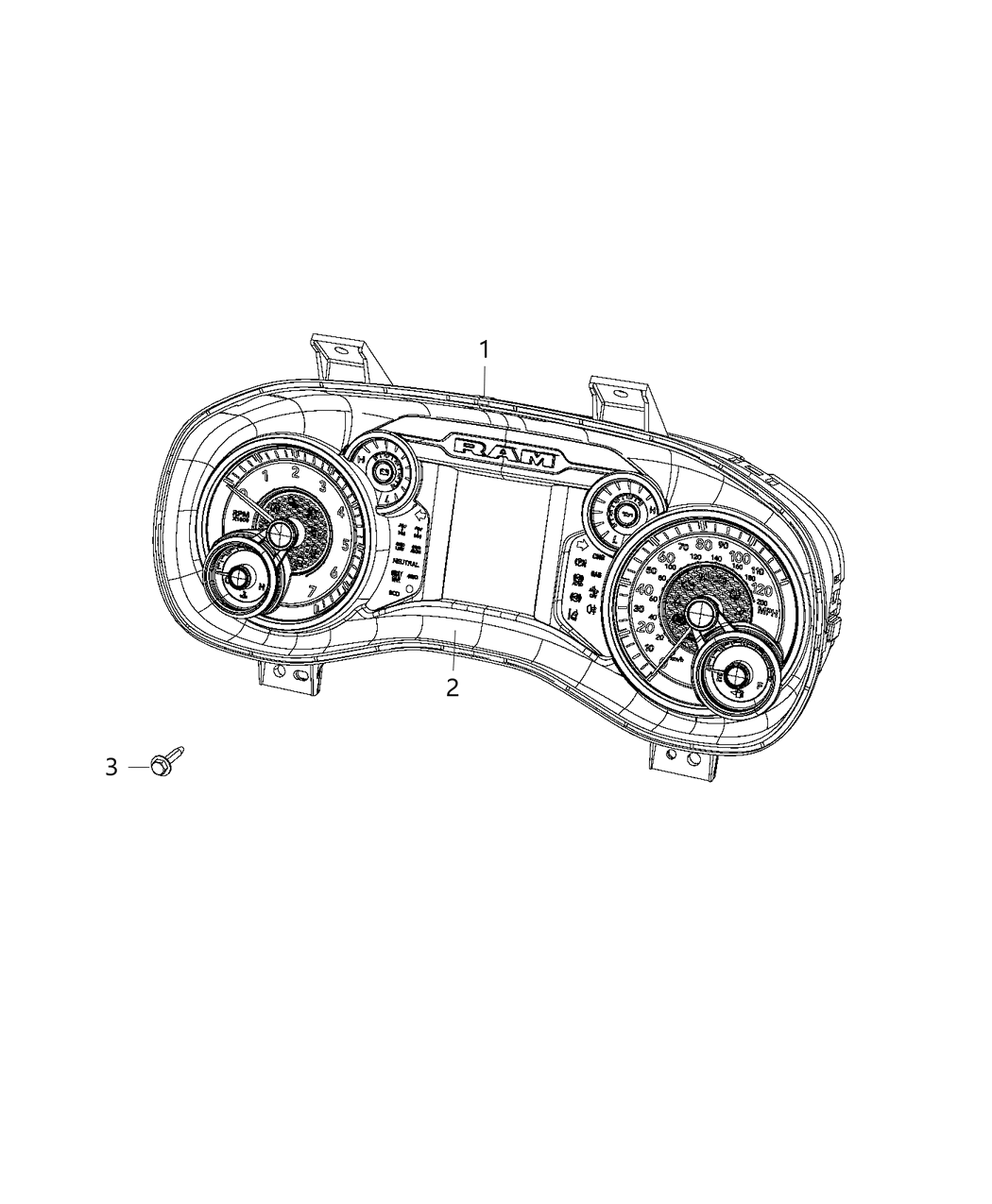 Mopar 68434846AC Cluster-Instrument Panel