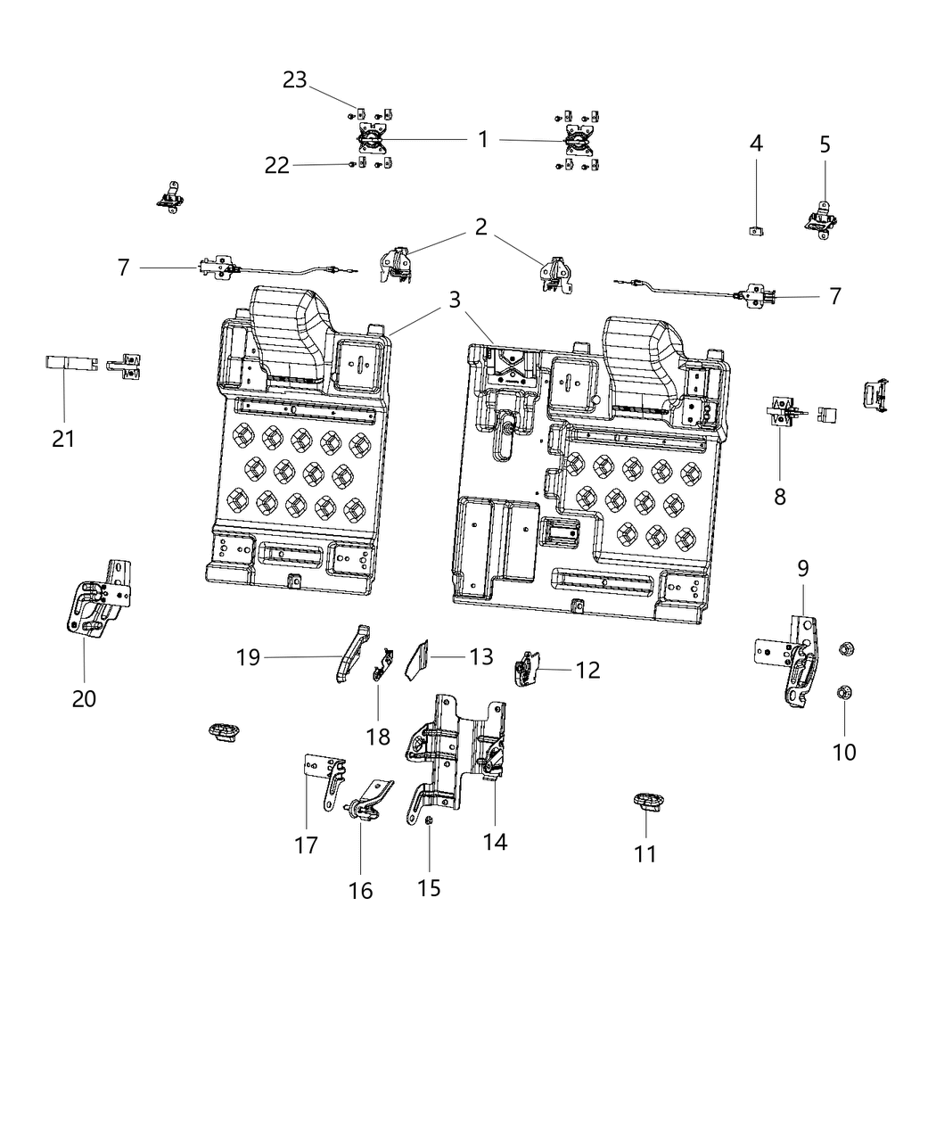 Mopar 68159969AA Reinforce-Rear Seat