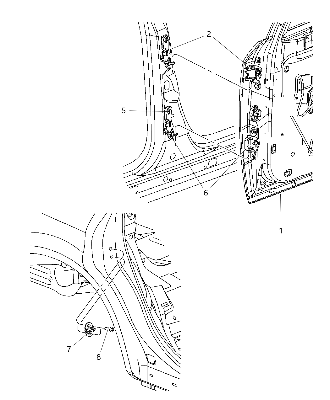 Mopar 5134177AF Door-Rear