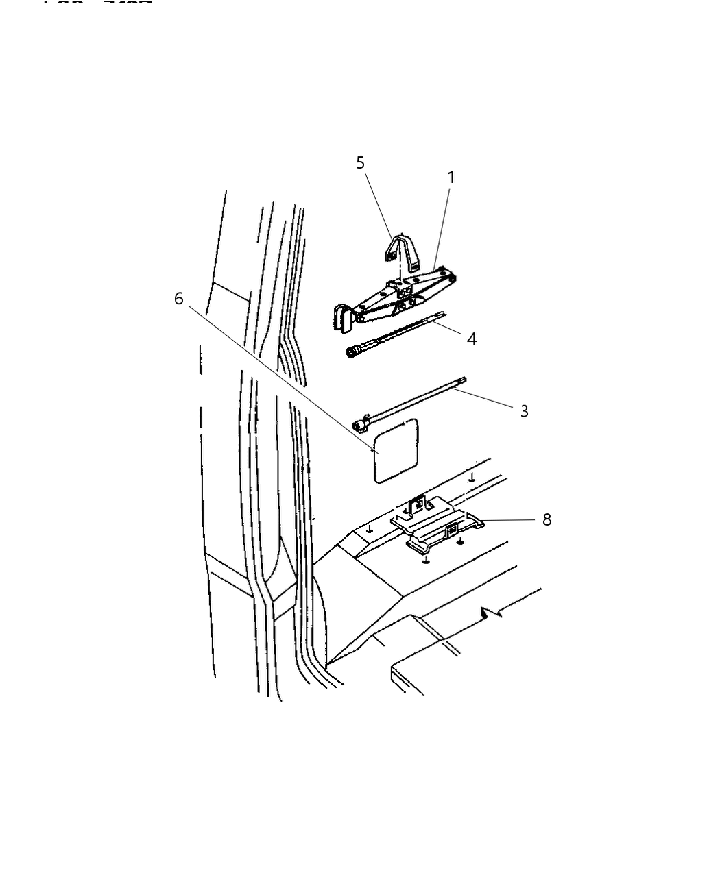 Mopar 55350304AB Bag-Jack Tool Storage