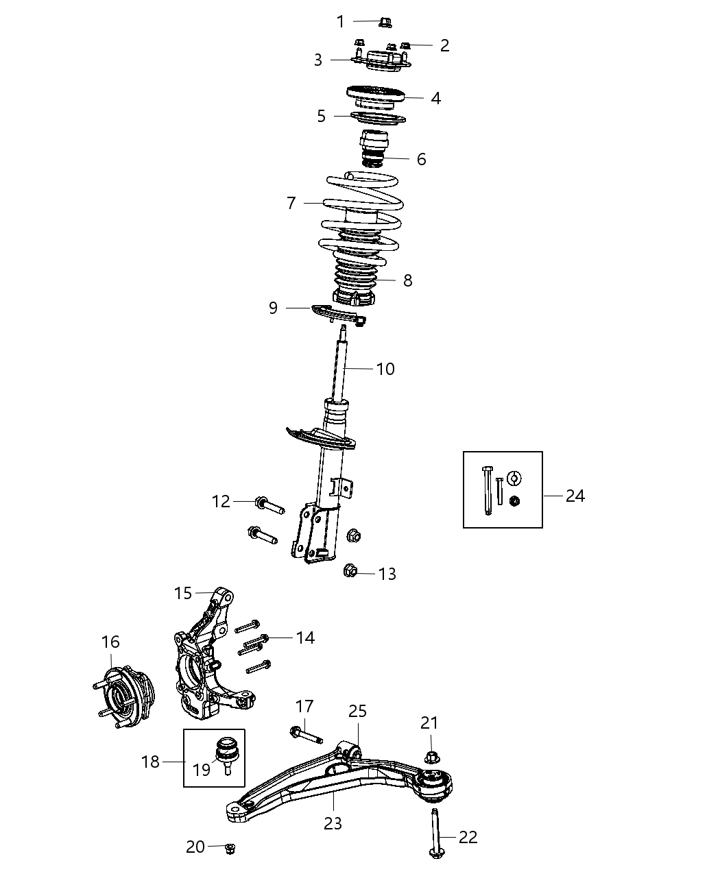 Mopar 68186492AA STRUT-FRONTSUSPENSION