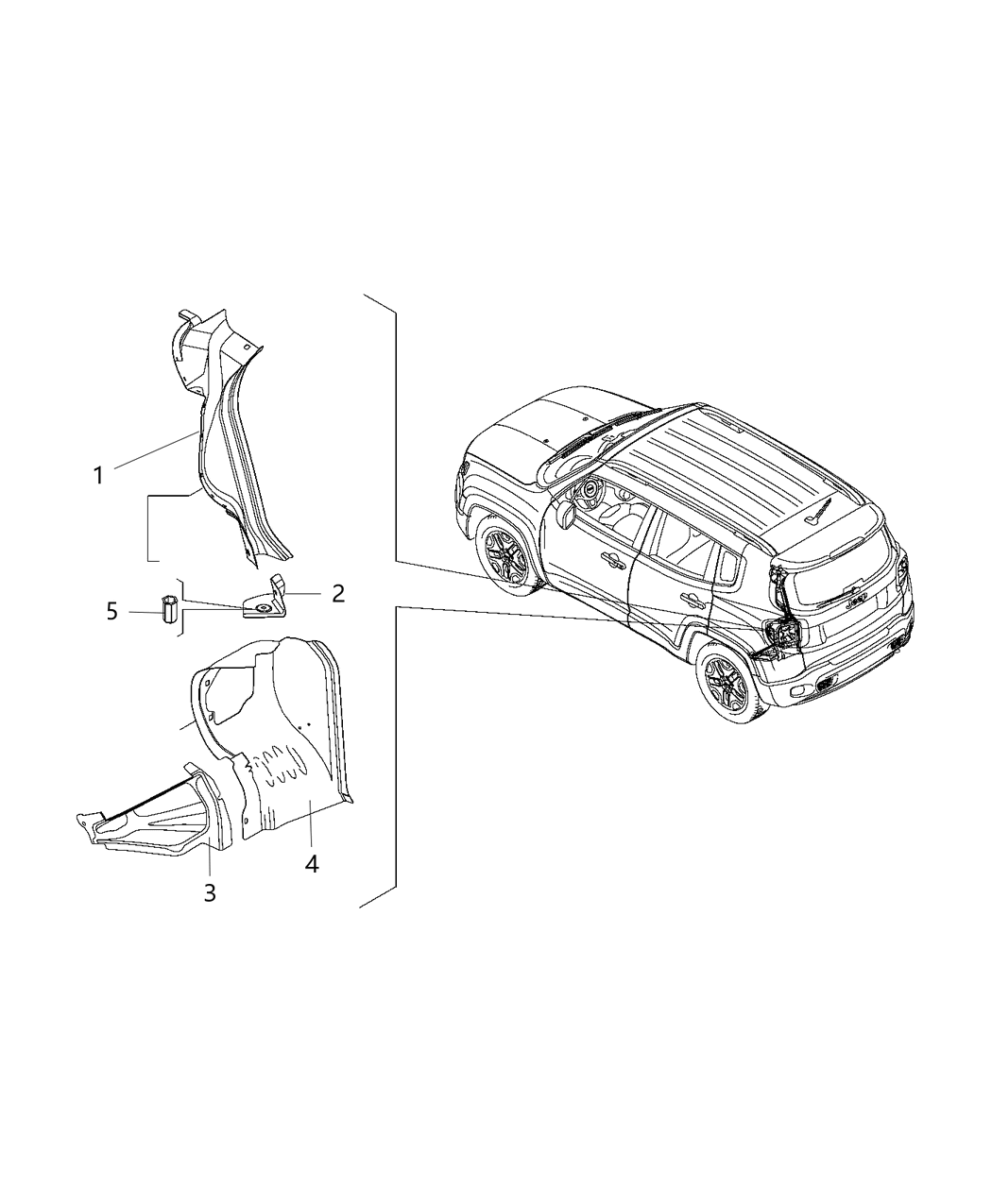 Mopar 68369930AA Channel-LIFTGATE Opening