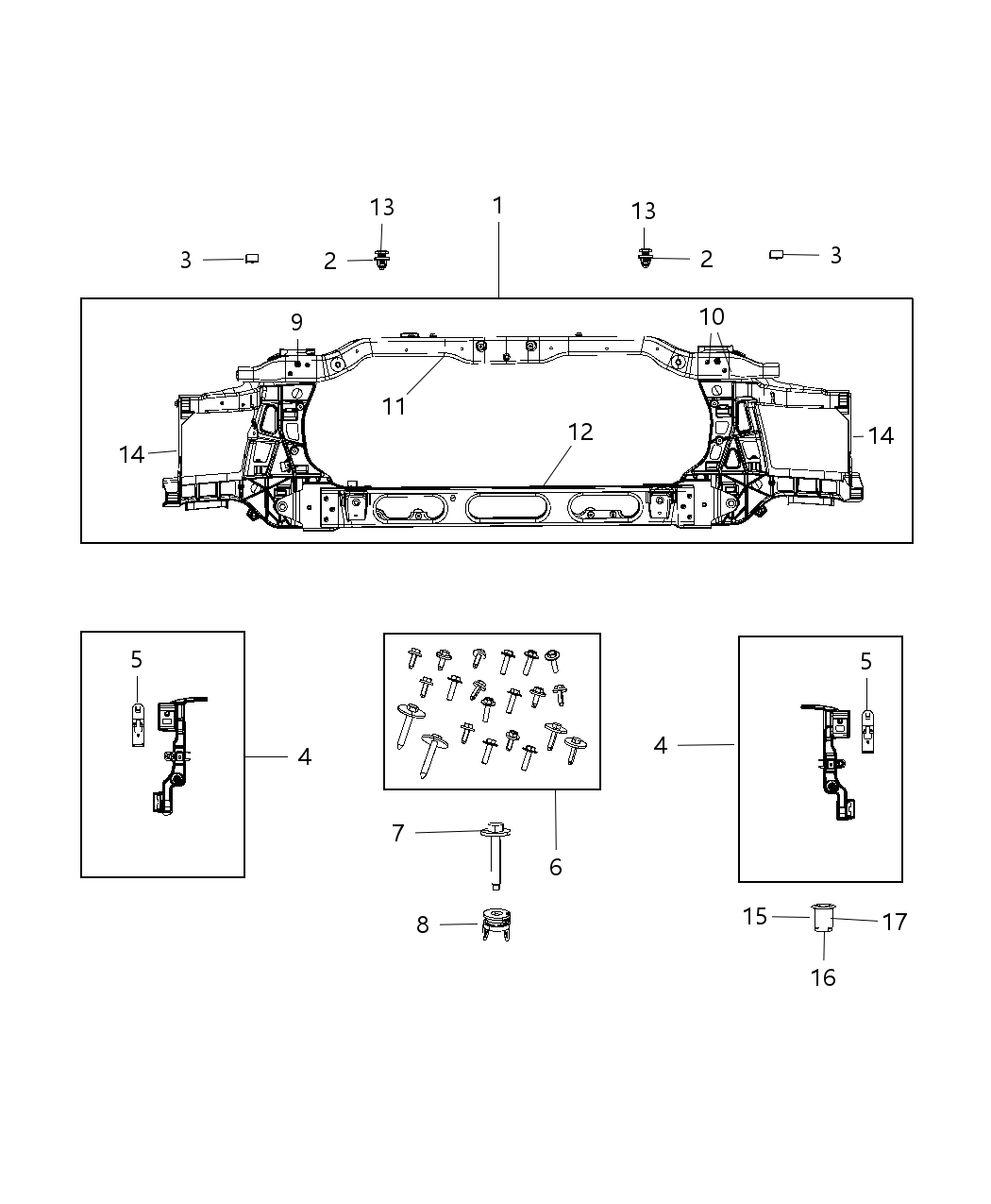 Mopar 68237686AA CROSSMEMB-Radiator Closure Panel