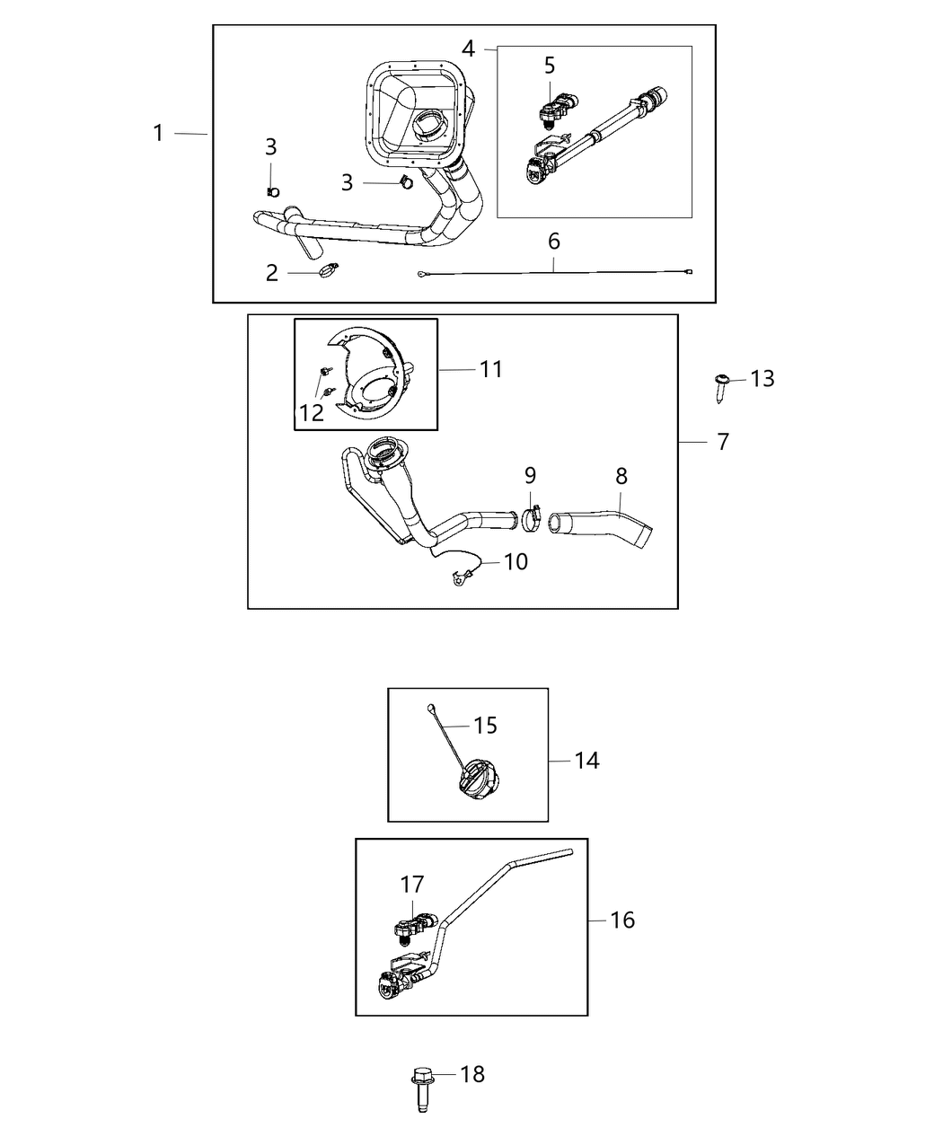 Mopar 68205038AD Tube-Fuel Vapor RECIRCULATION