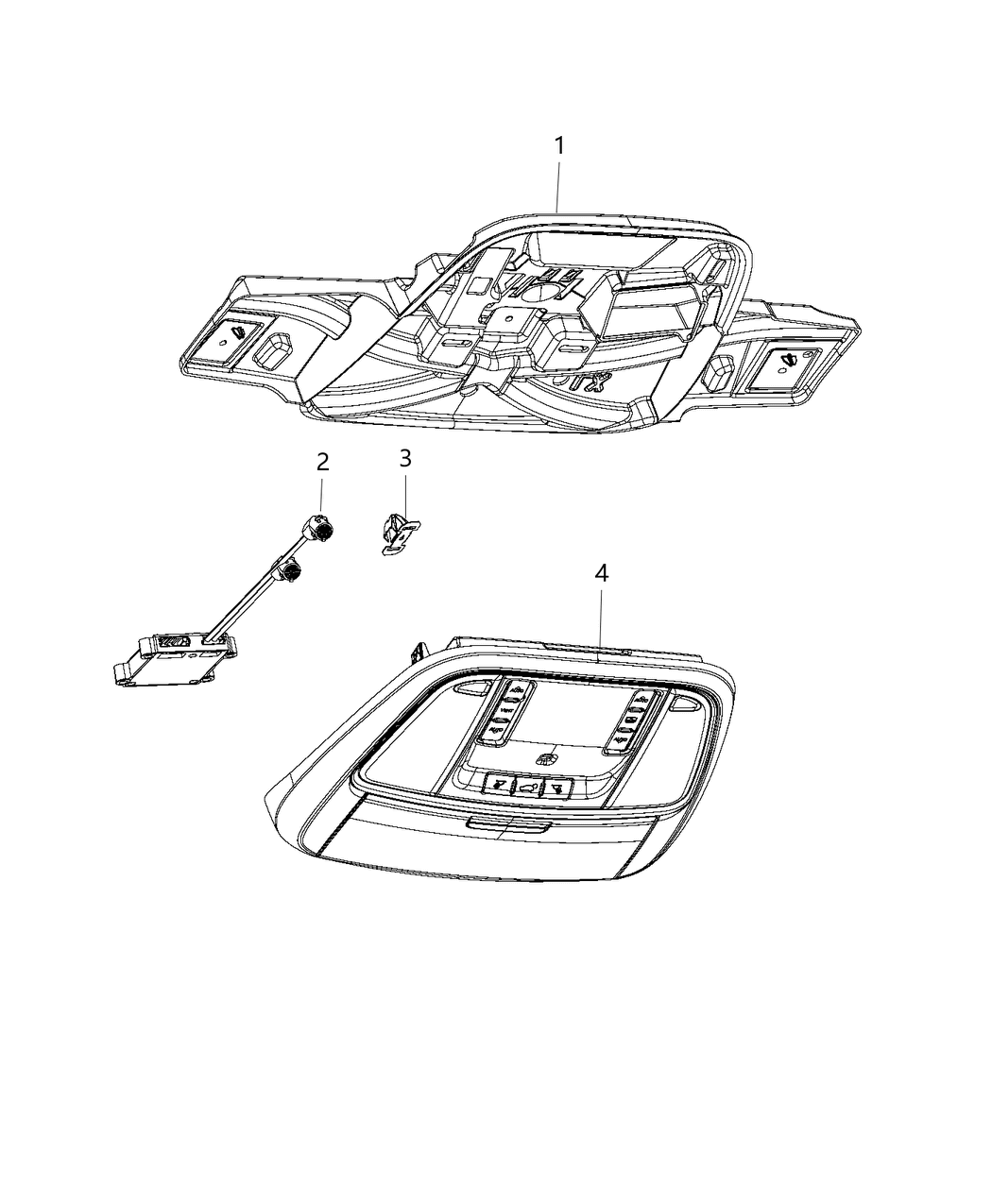 Mopar 5LN19ML2AB Console-Overhead