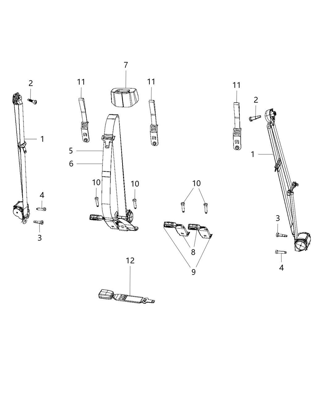 Mopar 5KQ41TX7AB Bezel-Seat Belt