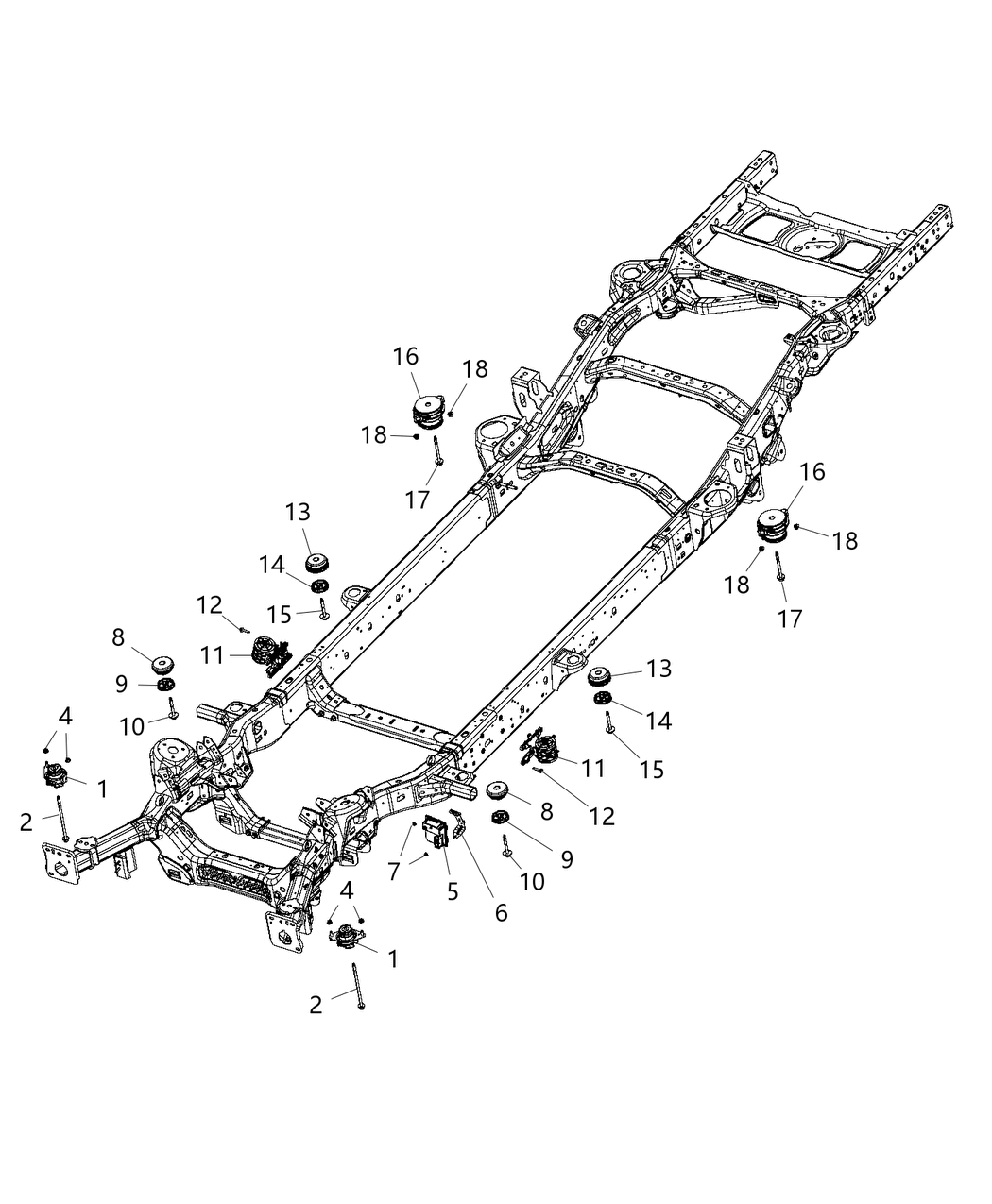 Mopar 68481243AA Body Hold Down