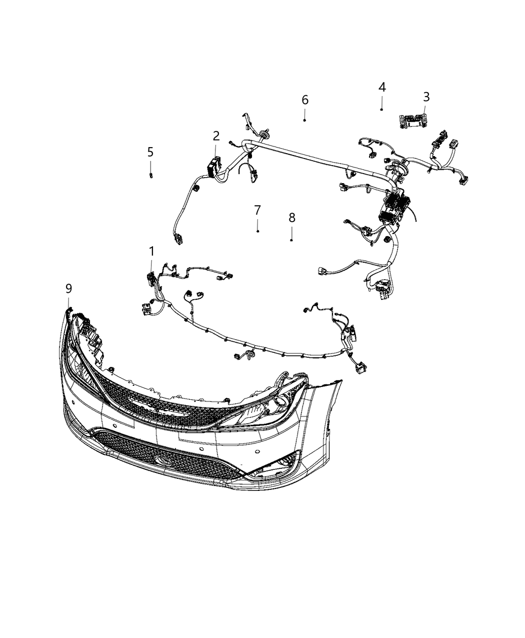 Mopar 68360166AB Wiring-Front FASCIA