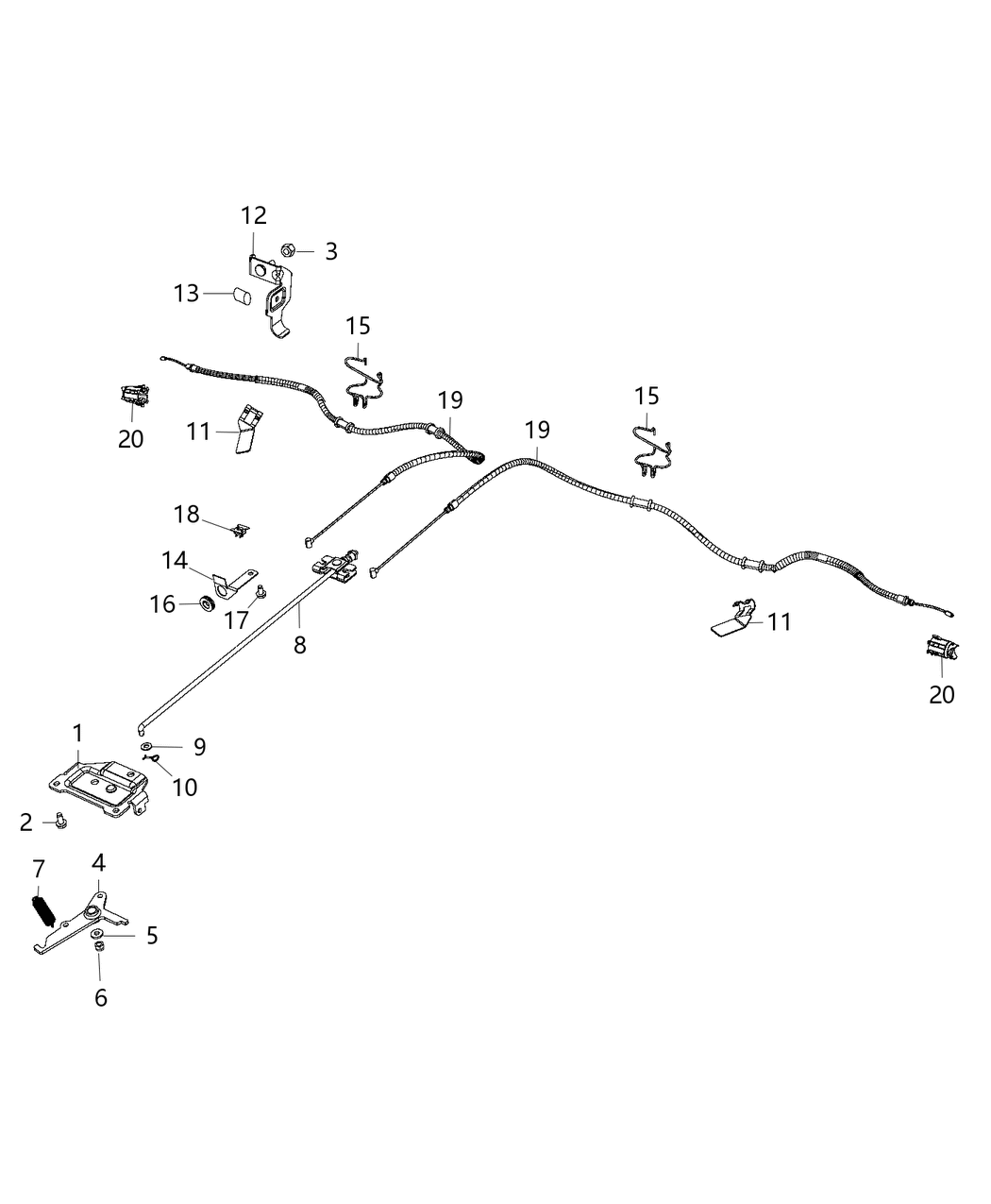 Mopar 68134122AA ADJUSTER-Parking Brake