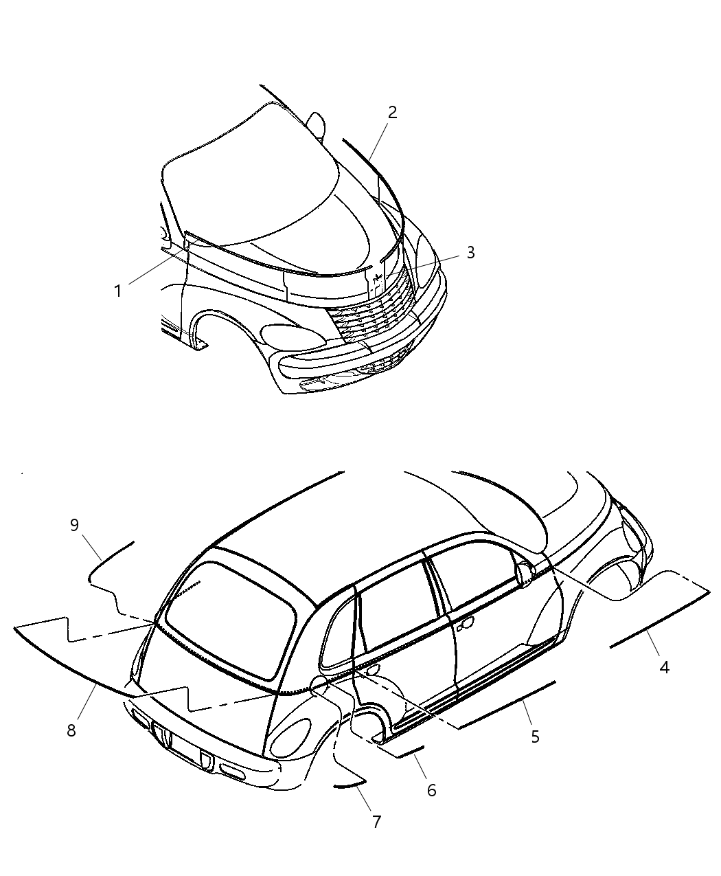 Mopar 5303629AA Molding-Quarter Panel