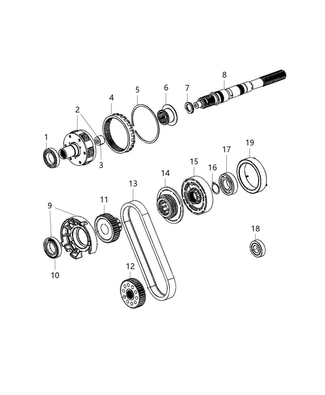 Mopar 68449239AA MAINSHAFT-Transfer Case