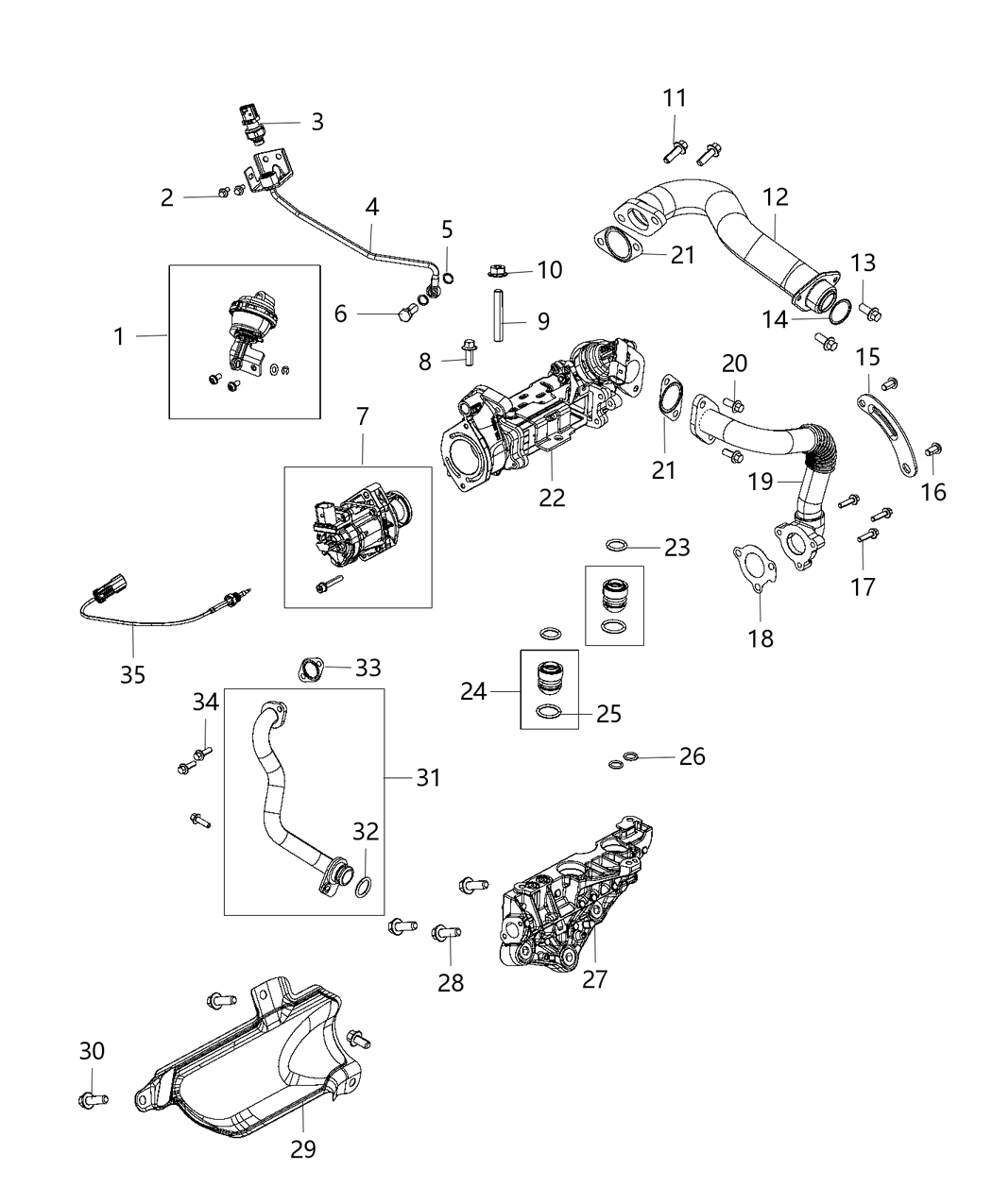 Mopar 68211312AA Cooler-EGR Valve