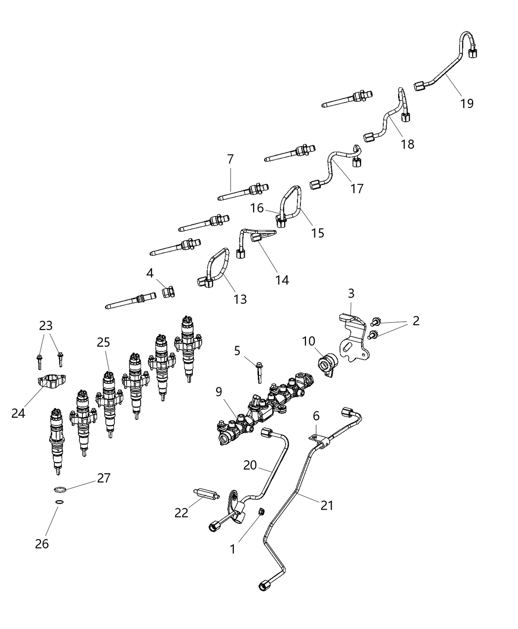 Mopar 68447753AA ORING Kit-Fuel INJECTOR