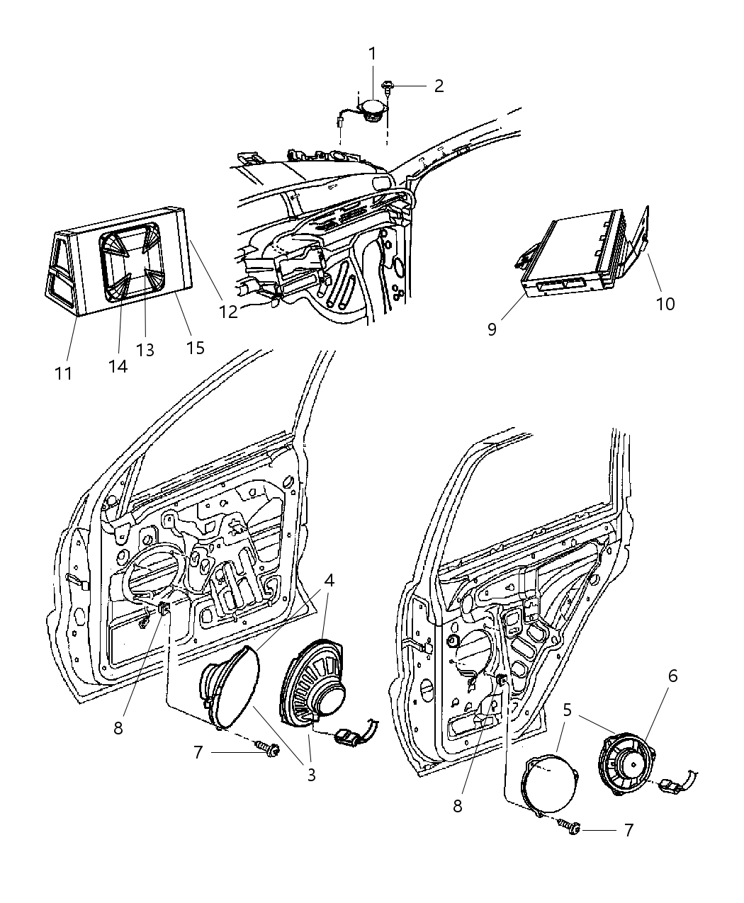 Mopar 68045160AA End Cap-Speaker