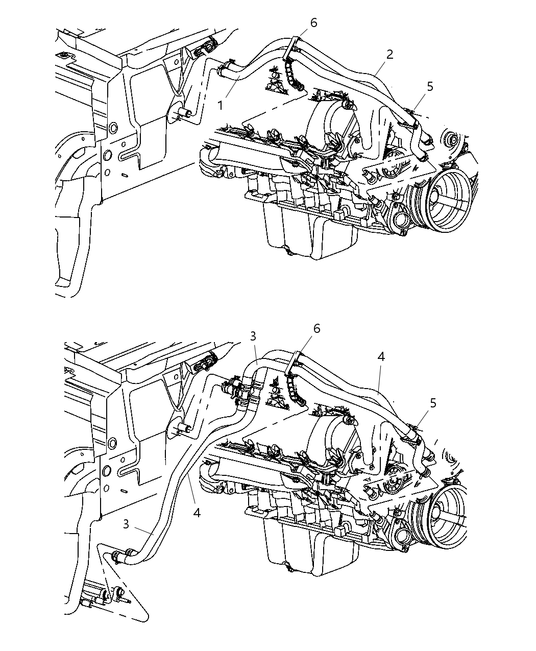 Mopar 68000967AA Hose-Heater Return