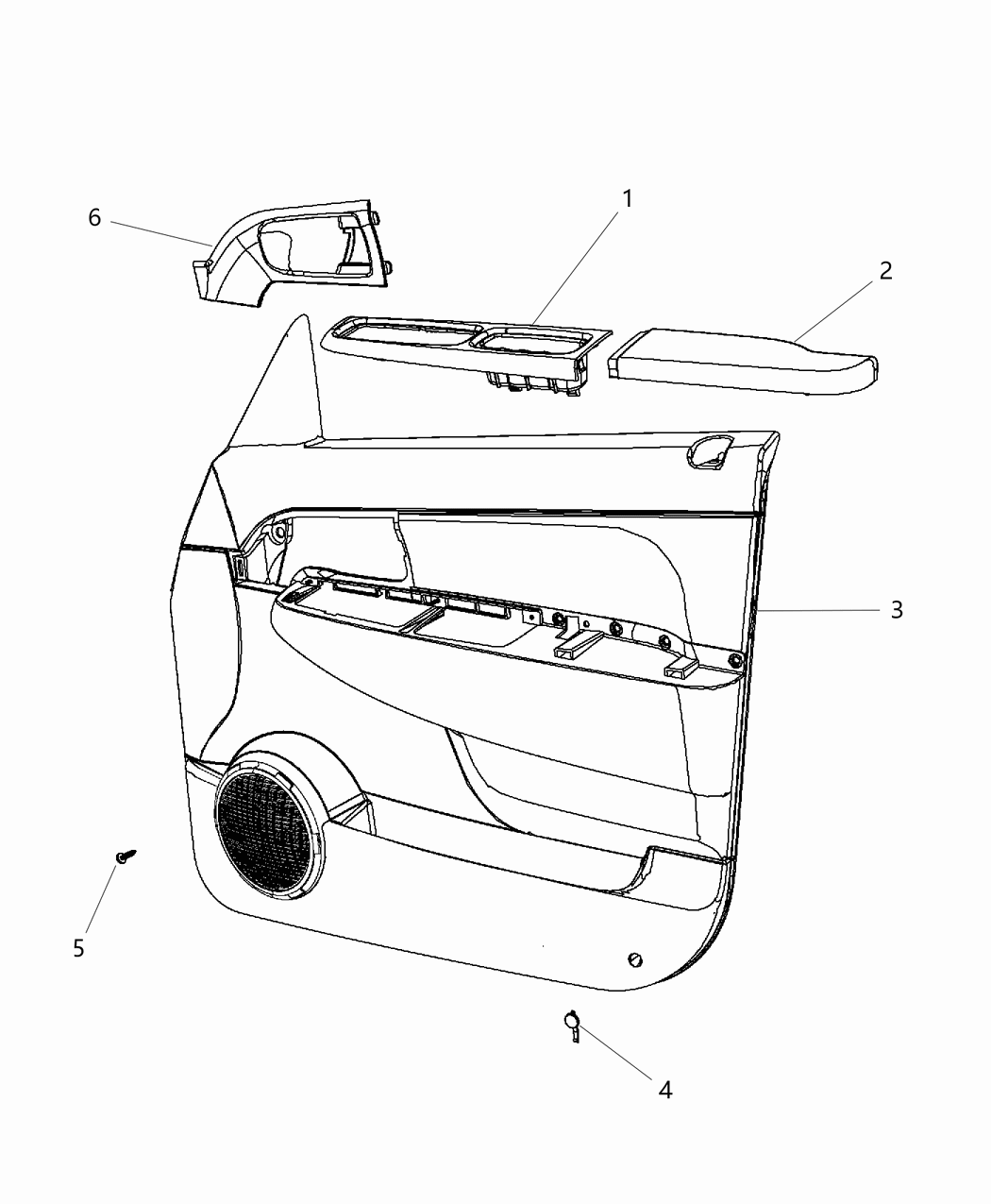 Mopar 1NH581K7AB Panel-Front Door Trim