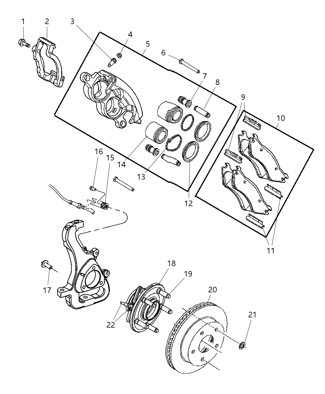 Mopar 5139911AA CALIPER-Disc Brake