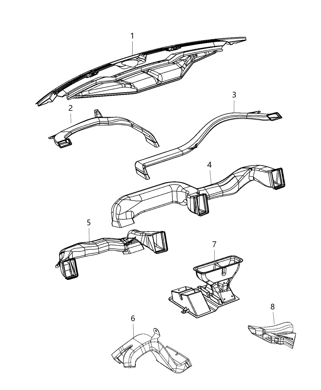 Mopar 68148966AA Duct-Floor