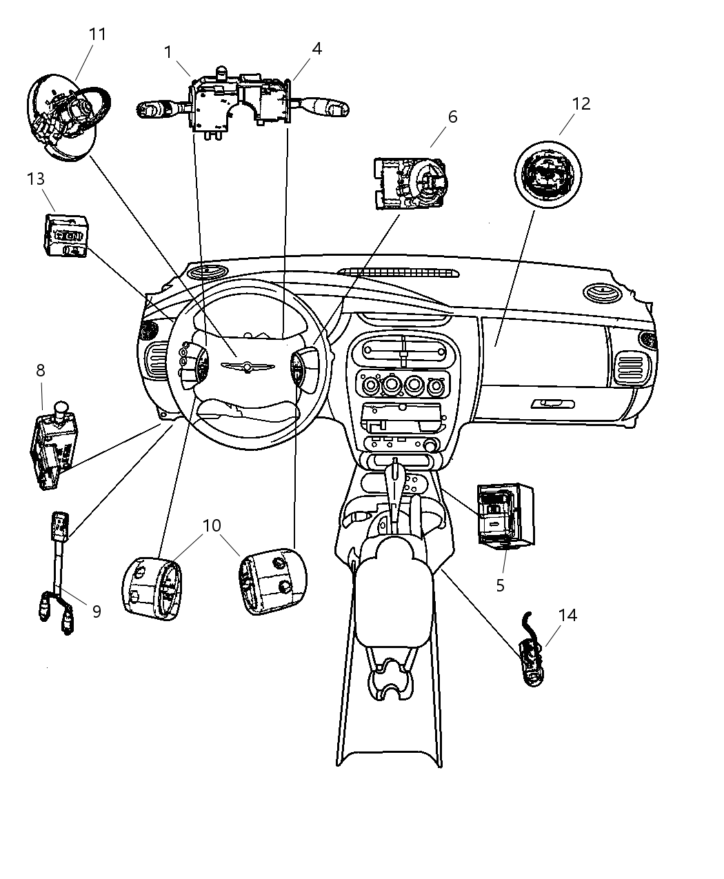 Mopar 5143081AA Switch-Horn