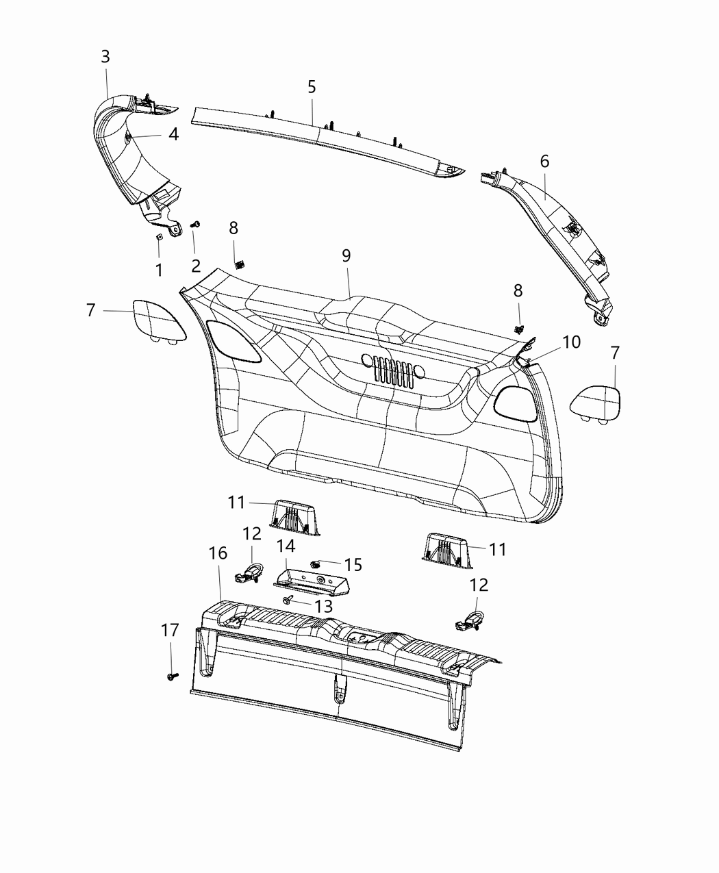 Mopar 68370030AA Bracket-Pull Handle