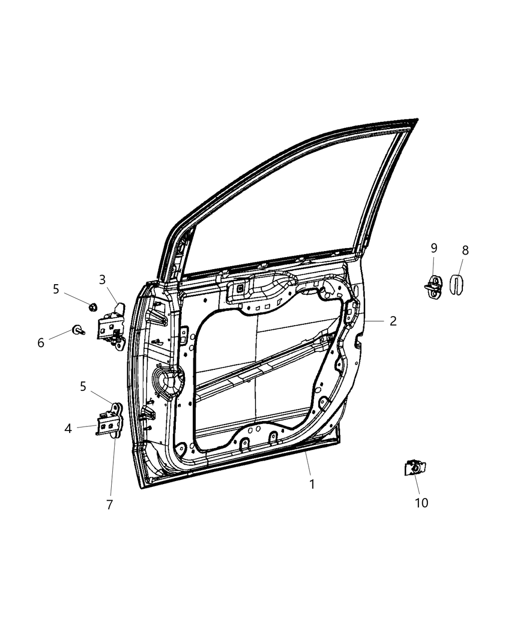 Mopar 4894917AJ Door-Front 4894917AJ Mopar Door-Front