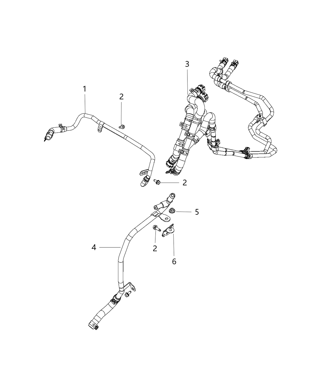 Mopar 68217334AC Heater Supply And Return