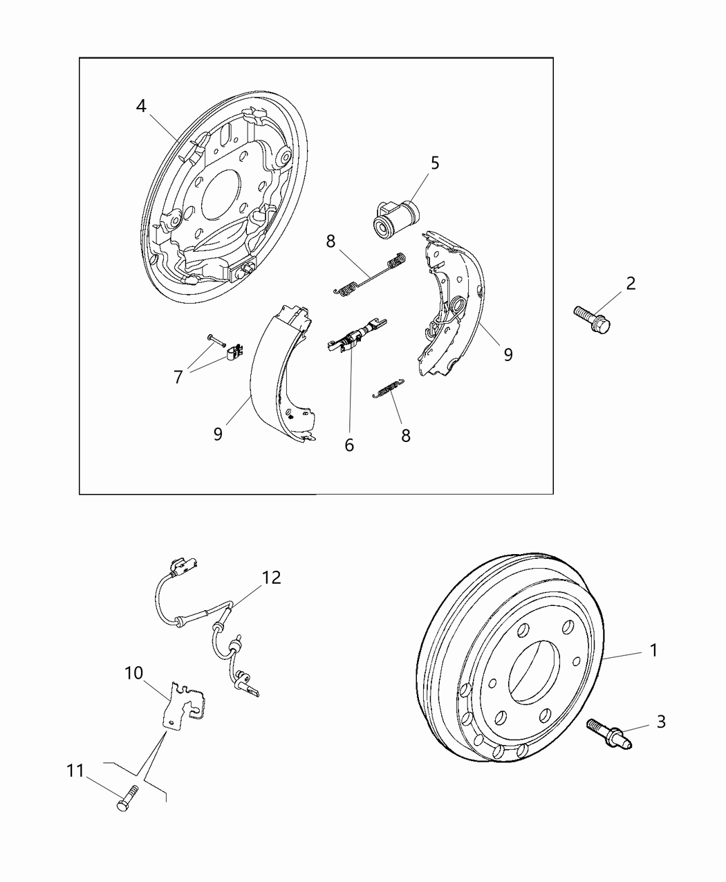 Mopar 68108361AA Spring-Brake Shoe Return