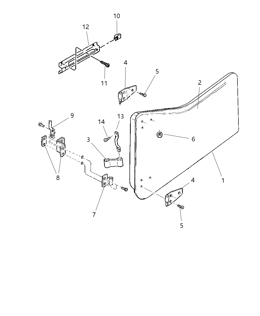 55175849AB Mopar Grab Handle Bracket