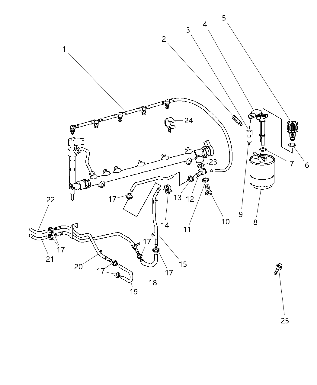 Mopar 5137356AA Fuel Hose 5137356AA Mopar Fuel Hose